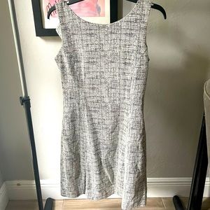 Cute high neck petite black and white dress